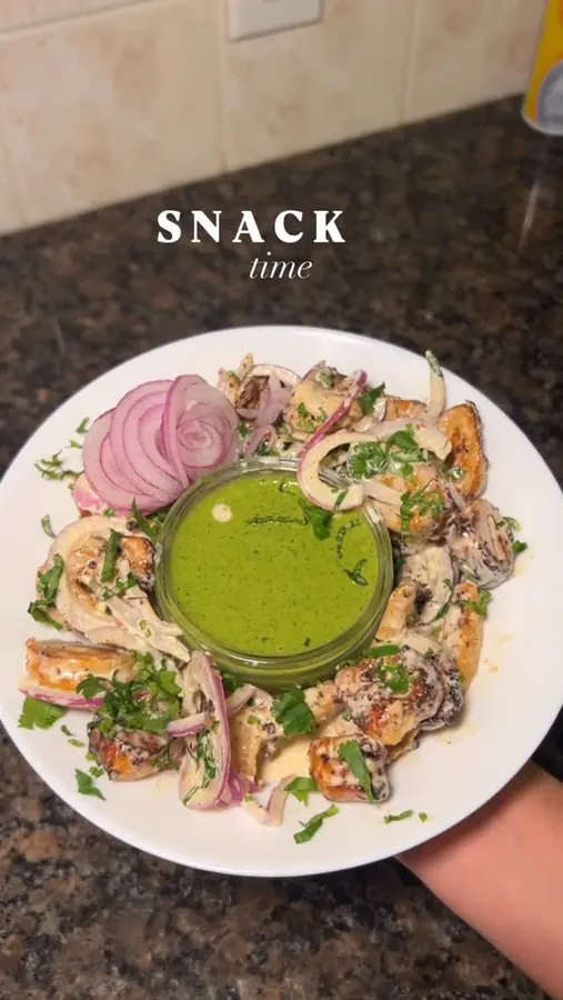 Malai Chaap (Air-Fryer Soya Chaap)