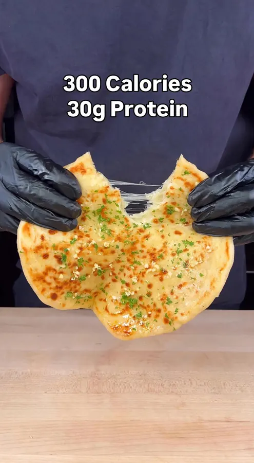 Cheesy Garlic Butter Naan (High-Protein)