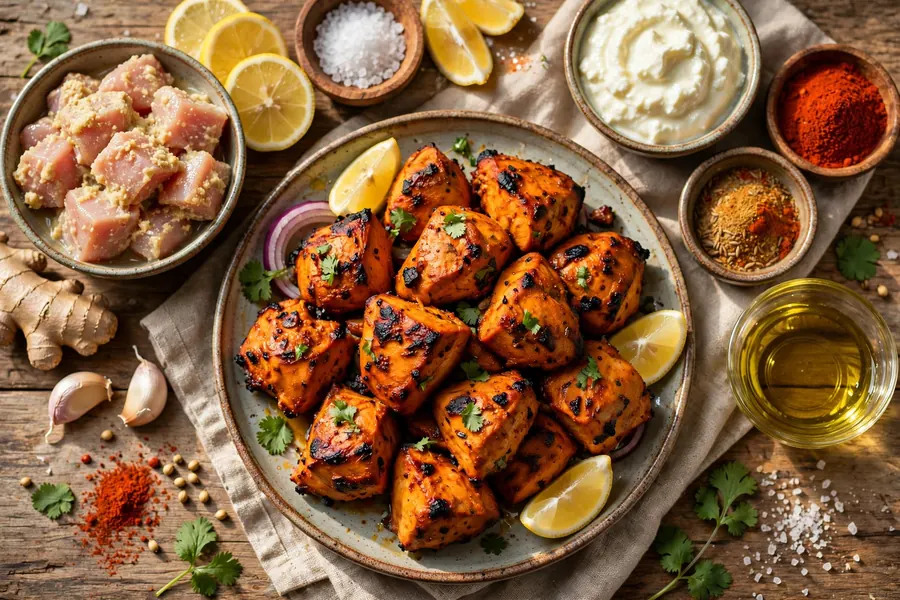 Tandoori Chicken Tikka (2-Stage Marination)