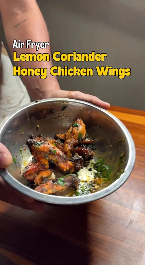 Air-Fryer Lemon Coriander Honey Chicken Wings