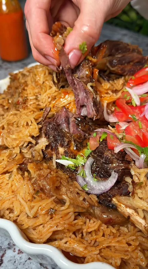One-Pot Pressure Cooker Rice and Meat (Omani Style)
