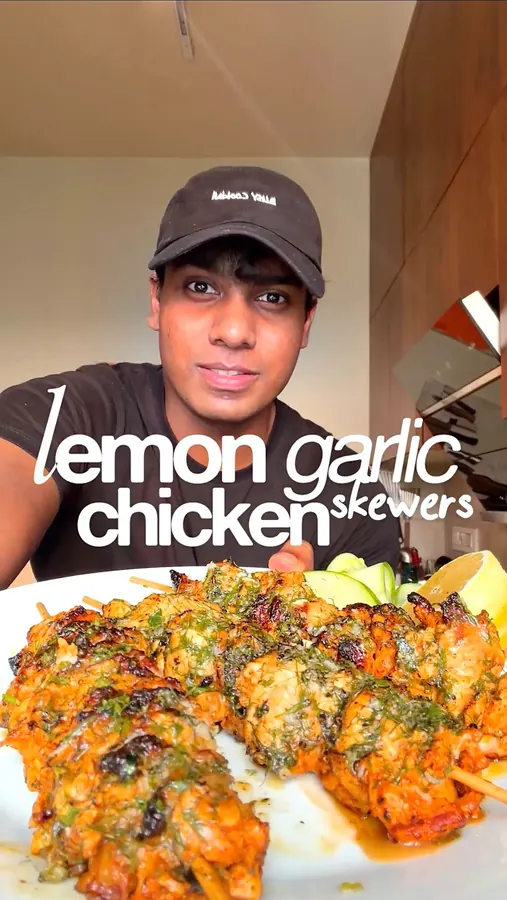 Lemon Garlic Chicken Skewers
