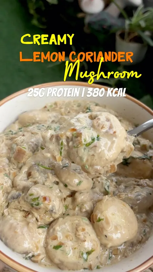 Creamy Lemon Coriander Mushrooms